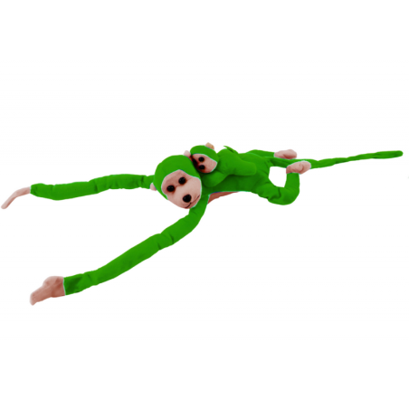 Mascot Plush Monkey with Baby, roheline90 cm
