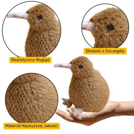Plush Kiwi Bird Palus mänguasi maskott Kaisu Helepruun 17cm