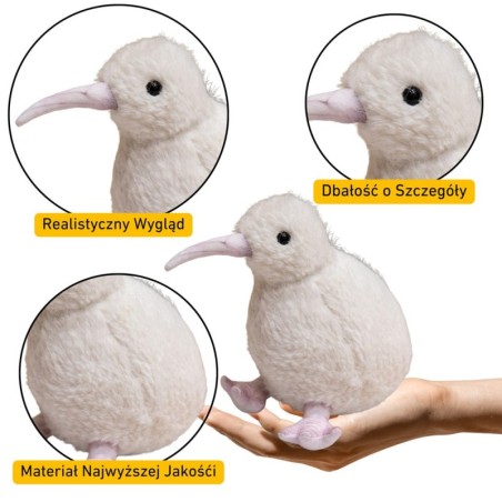 Plush Kiwi Bird Plush Toy Mascot Kaisumänguasi Valge 21cm