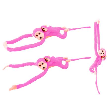 Plush Monkey Baby Maskotiga, roosa, 70 cm