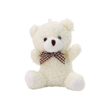 Pehme valge väike kaisukaru kaisu maskott võtmehoidja 10cm