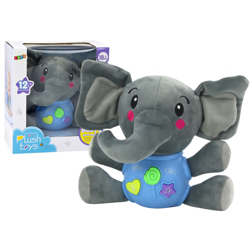 »æPlush Elephant Interactive Plush Blue Mängib 19 cm