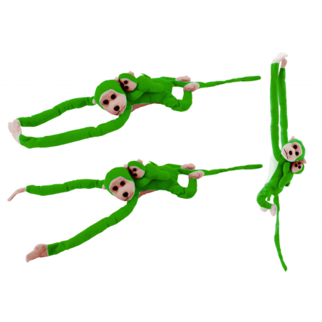 Plush Monkey koos Baby Mascot Green 70 cm