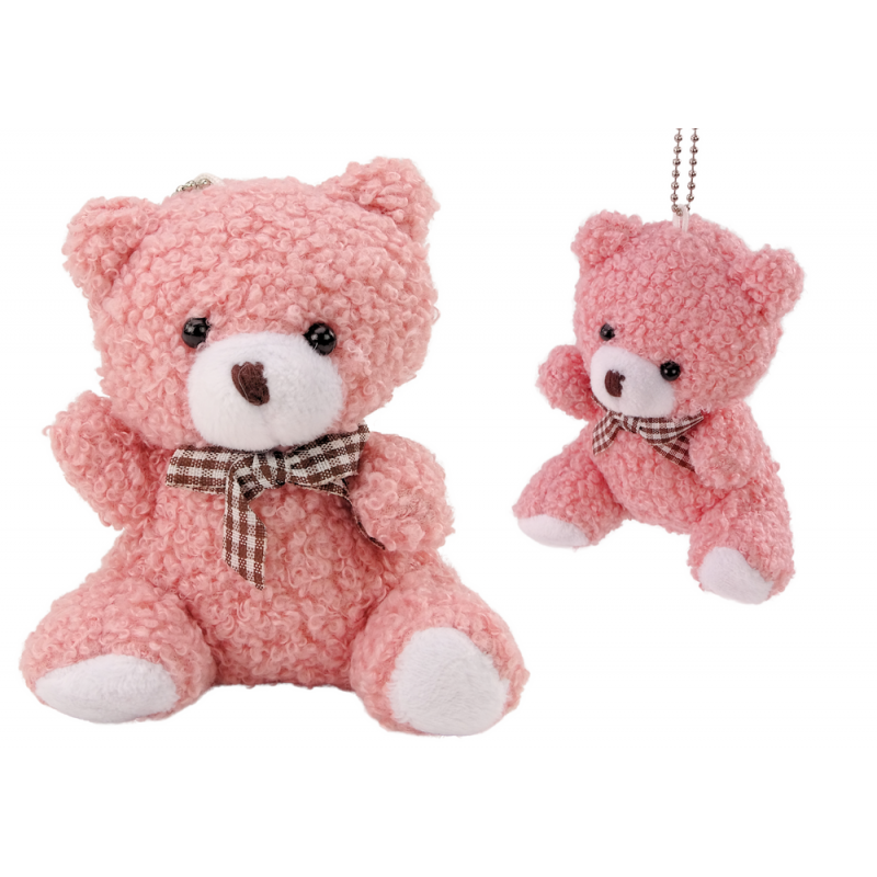 Plush Pink Little Teddy Bear kaisu maskott võtmehoidja 10cm