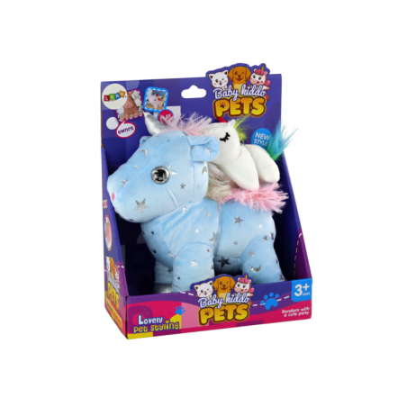 Unicorn Plush Sleeping Animal Hällilaul Sinine tähtedega Komplekt
