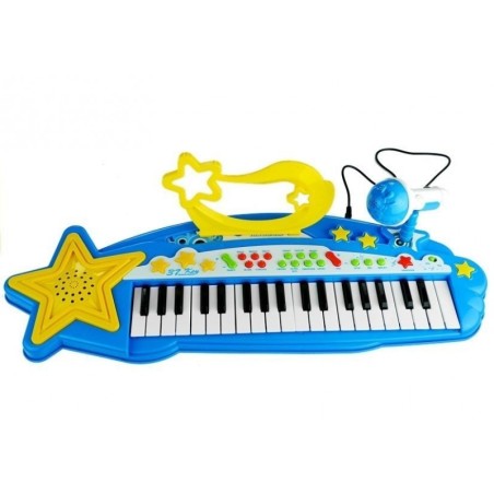 Suur MP3 klaver 37 klahvi ja sinise mikrofoniga