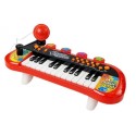 Klaviatuur Klaver 24 klahvi USB mikrofon Punane