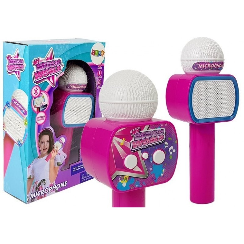 Laste mikrofon juhtmeta karaoke Bluetooth-kõlar, roosa
