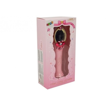 Maagiline peegel mikrofoniga Roosa USB-valgustiga