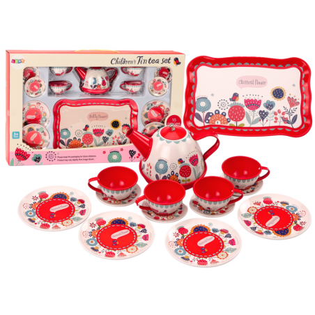 Kohvi-tee komplekt Tassid Veekeetja alus Red Cafe 15 tk.