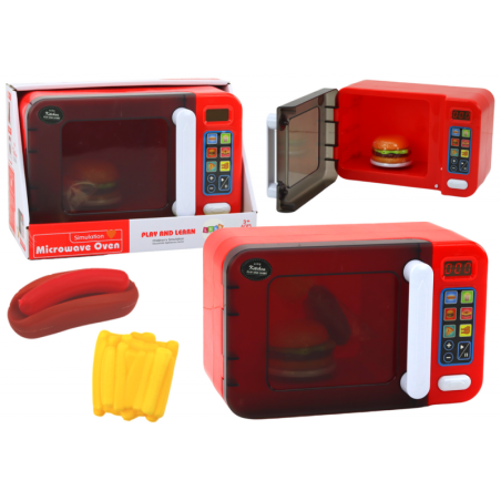 Mikrolaineahju mänguasi Mikrolaineahju punased tarvikud