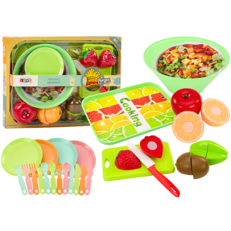 Puuvilja lõikamise komplekt Salati söögiriistade kandik Toiduained 25 tk.