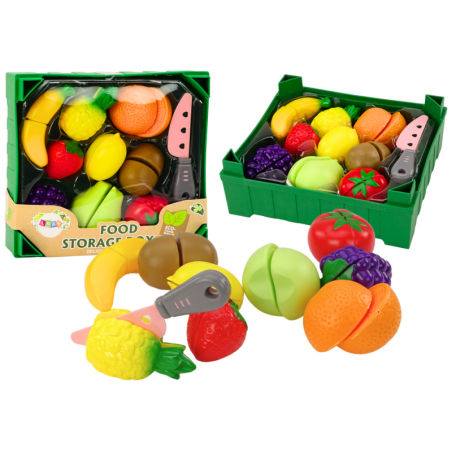 Puuviljad karbis, 9 tükki, roheline nuga