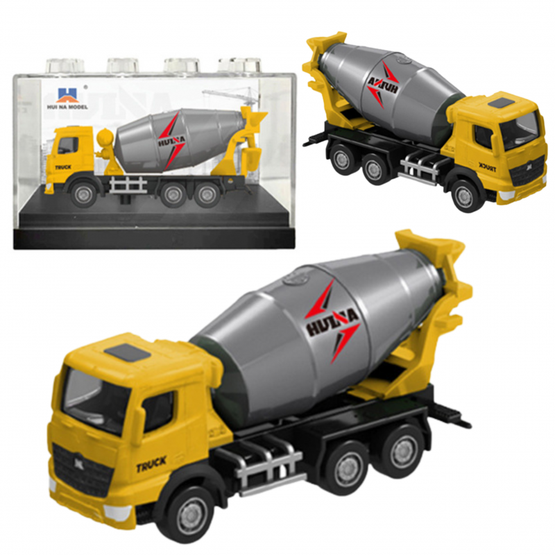 Betoonisegisti metallist kogumismudel Huina Kollane 1:80