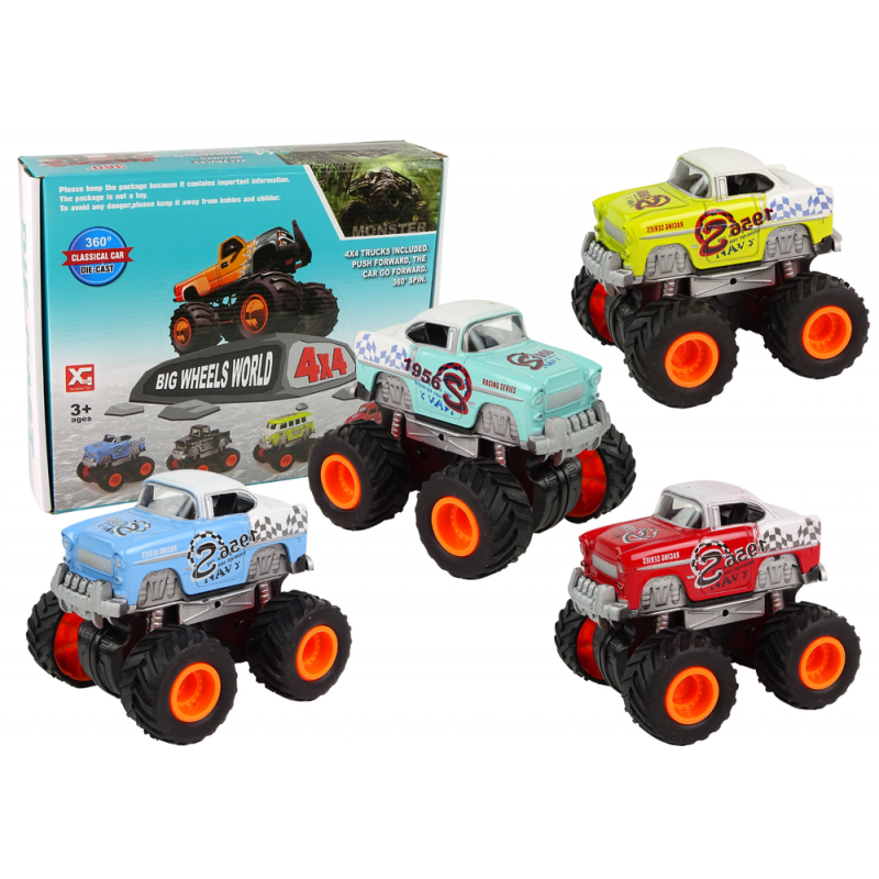 4x4 klassikaline suurte ratastega mudel 4 värvi