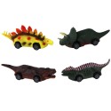 Autode komplekt, Dinosaurused, Värvilised autod, 8 tk