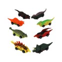 Autode komplekt, Dinosaurused, Värvilised autod, 8 tk