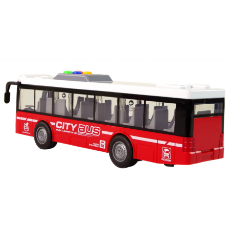 Bussi tulede ja helidega punane 1:16