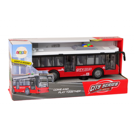 Bussi tulede ja helidega punane 1:16