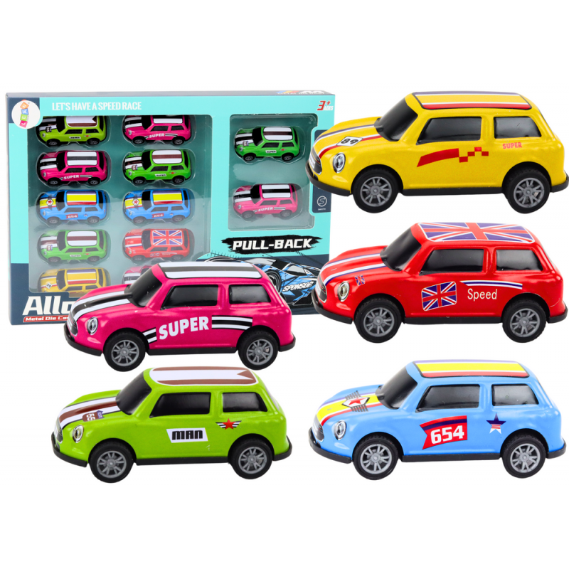 Autode komplekt, värviline, 12 tk