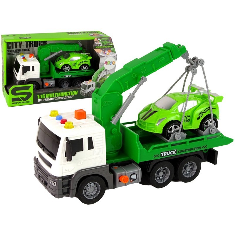 Autovedaja puksiirauto 1:16 Rohelised helituled