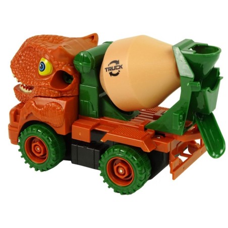 Betoonist veoauto dinosaurus oranžid tarvikud