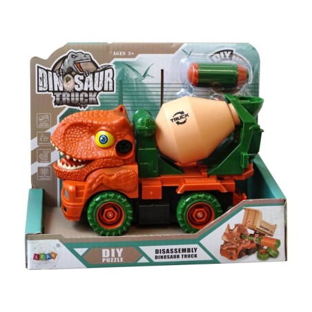 Betoonist veoauto dinosaurus oranžid tarvikud
