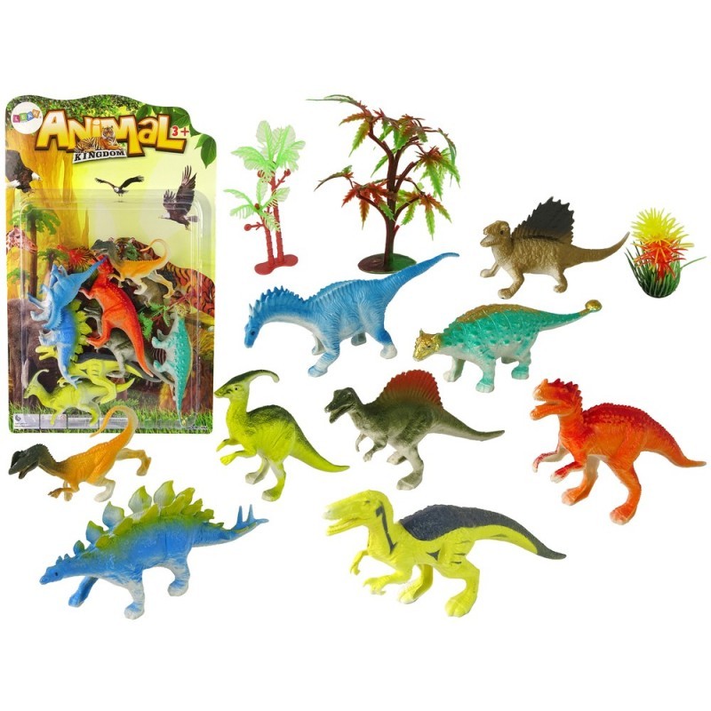 Dinosauruste figuuride komplekt, 9 tükki, värviline
