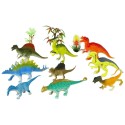 Dinosauruste figuuride komplekt, 9 tükki, värviline