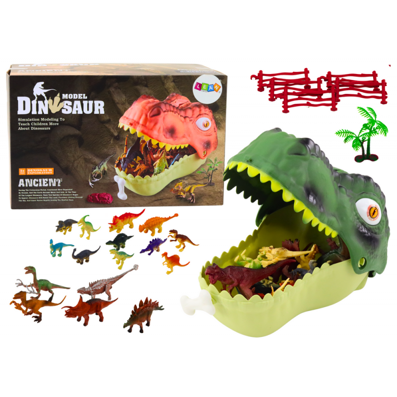 Dinosauruste figuuride komplekt Suur roheline dinosaurus 45 El
