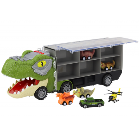Dinosauruste veoauto vedrud 6 tk , tuled ja helid