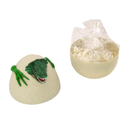 Dinosaurustega muna DIY pintslite roheliseks värvimiseks