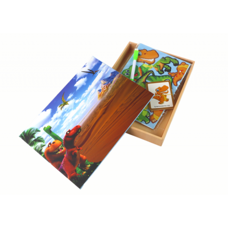 Harivate magnetmõistatuste komplekt dinosaurustega