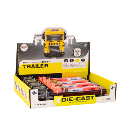 Haagisega veoauto 1:24 TIR auto veoauto tarvikud Helid