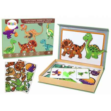 Dinosauruste teemaga hariv magnetmõistatuse komplekt