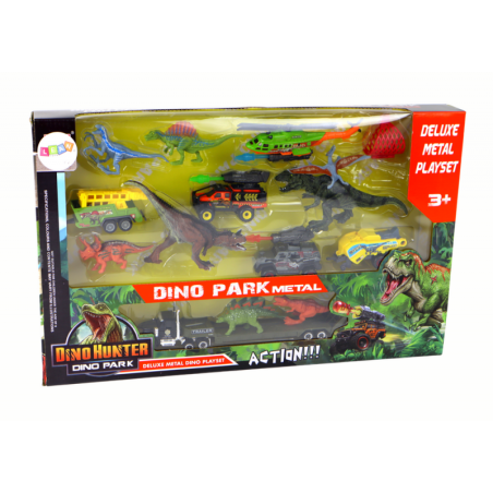 Helikopteri dinosauruste sõidukikomplekt, 8 värvilist tk