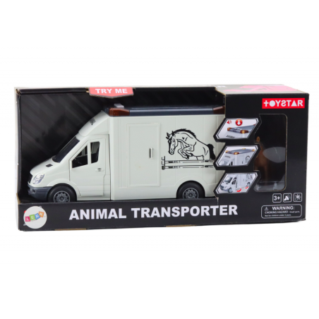 Horse Transporter avatavad uksed valgus heli valge