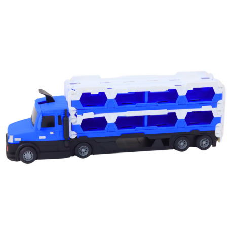 Lora puksiirauto võidusõidurada 2in1 Tuled Helid Sildid Autod Sinised