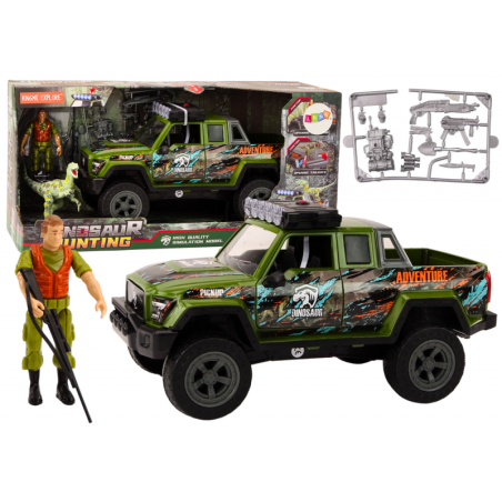 Maastikuauto dinosauruste jaht, tuled, helid
