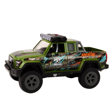 Maastikuauto dinosauruste jaht, tuled, helid