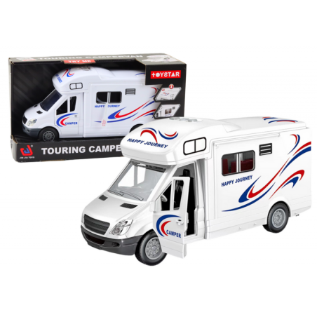 Matkaauto valged tuled avanevad uksed