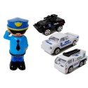Politseiautode hoiuruum Garaaž 2in1 Politseinik Väikeautod Helivalgustid
