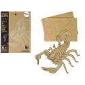 Puidust 3D Scorpion pusle õppekomplekt, 35 tükki