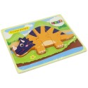 Puidust pusle dinosaurused Triceratops Ankylosaurus Orange