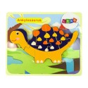 Puidust pusle dinosaurused Triceratops Ankylosaurus Orange