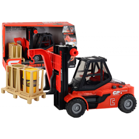 Red Forklift 1:16 Moving Forks Sounds Lights
