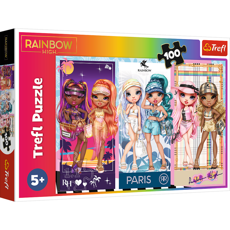 Pusle – 100 – Vikerkaarenukud – MGA Rainbow high Trefl 16444