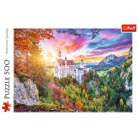 Pusle 500 tk. Vaade Neuschwansteini lossile, Saksamaal Trefl 37427