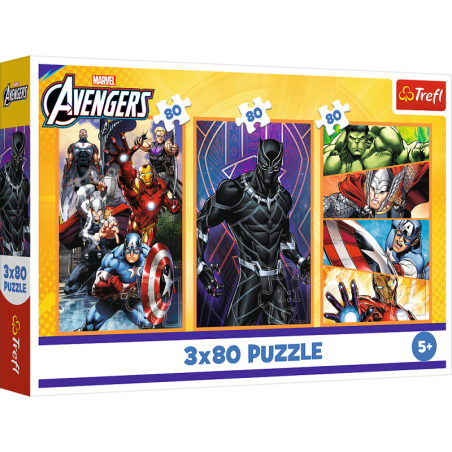 Pusle – 3x80 – päevad täis tegevust – Disney Marvel The Avengers Trefl 34883