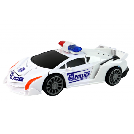 Robotauto politsei valge 2in1 transformatsioon